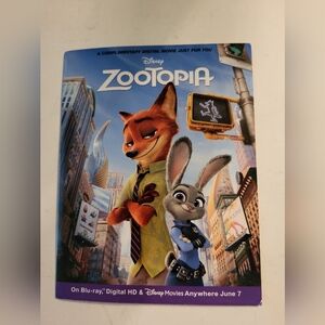 Zootopia Disney Collectable Digital Promo Movie Card 2016. Contest Prize